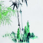 中国风水墨竹子装饰画，现代简约客厅沙发黑白装饰画 (3).JPG