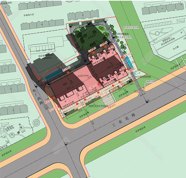 住宅居民楼设计方案效果图，小区透视效果图制作方案 (1).jpg1/3