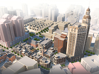 老通城文化风情街效果图制作,国内最顶级的3d效果图制作公司