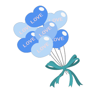 爱心气球情人节表白神器爱心图案