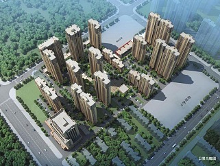 李江沟安置新居小区效果图制作,国内建筑效果图公司