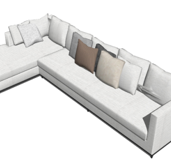 现代简约沙发的草图模型，沙发sketchup模型库