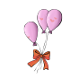 粉色卡通手绘情人节节日气球装饰七夕素材.png