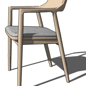 北欧日式休闲椅草图模型，椅子草图模型sketchup模型