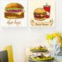 北欧客厅壁画现代简约饭厅厨房墙面挂画，水彩绘美味芝士汉堡包和可乐装饰画 (1).jpg
