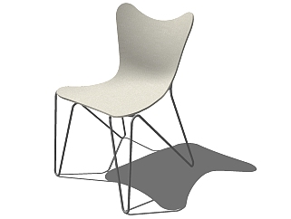 现代单椅草图大师模型，单椅，<em>椅子</em>sketchup模型