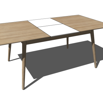 北欧书桌草图大师模型，书桌sketchup模型