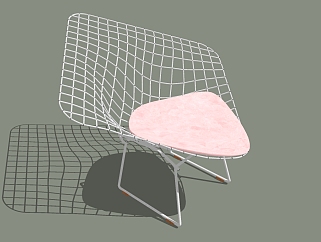 <em>现代金属</em>户外椅草图大师模型，户外椅sketchup模型
