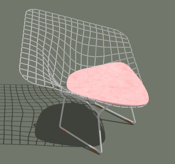 现代金属户外椅草图大师模型，户外椅sketchup模型