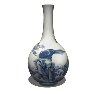 中式陶罐花瓶草图大师模型，花瓶sketchup模型