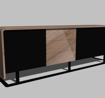 中式端景条案草图大师模型，电视柜sketchup模型