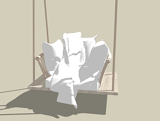 现代休闲吊椅草图大师模型，吊椅sketchup模型