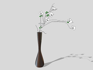 现代<em>花瓶花卉</em>草图大师模型，<em>花瓶花卉</em>sketchup模型