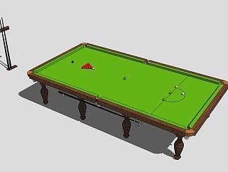 <em>现代台球桌</em>草图大师模型，台球桌sketchup模型