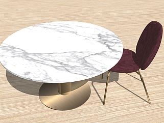 <em>现代桌椅组合</em>草图大师模型，桌椅组合sketchup模型