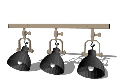 现代射灯草图大师模型，射灯sketchup模型
