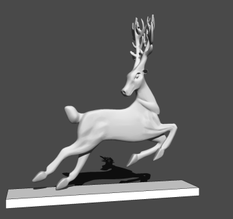 现代鹿雕塑草图大师模型，雕塑sketchup模型