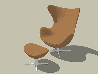 现代<em>休闲</em>椅草图大师模型，沙发椅sketchup模型
