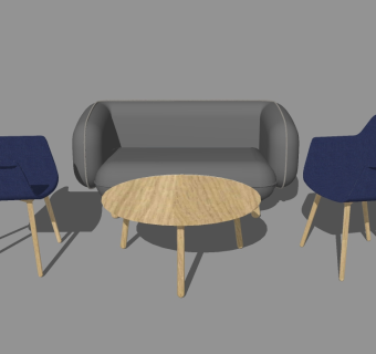 北欧单人沙发组合草图大师模型，沙发sketchup模型