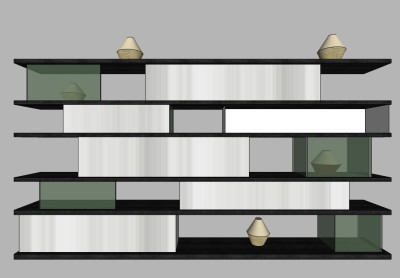 现代装饰柜草图大师模型，装饰柜sketchup模型