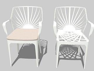 现代单椅组合草图大师模型，单椅sketchup模型