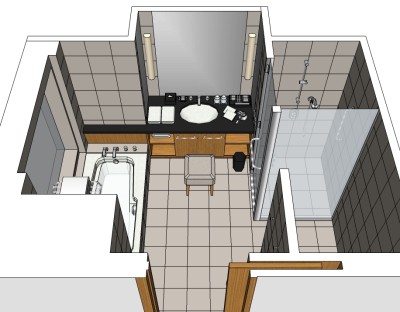 现代卫浴草图大师模型，卫浴sketchup模型