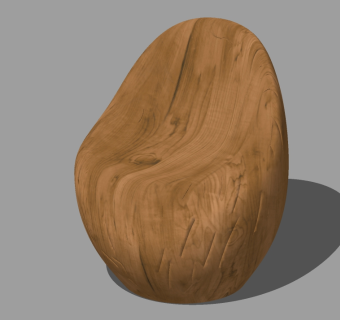 现代实木单椅草图大师模型，单椅sketchup模型