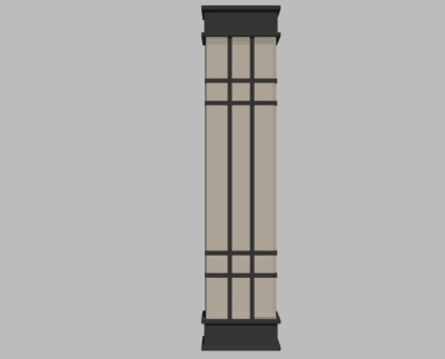 新中式壁灯草图大师模型，壁灯sketchup模型