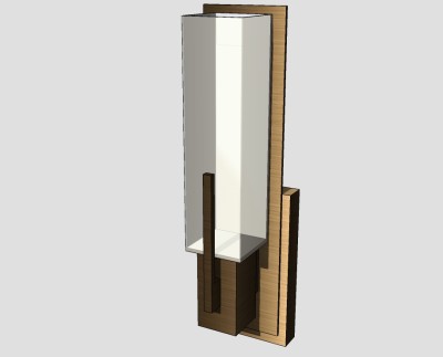 现代金属壁灯草图大师模型，壁灯sketchup模型