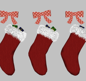 欧式圣诞装饰袜子挂件草图大师模型，袜子sketchup模型