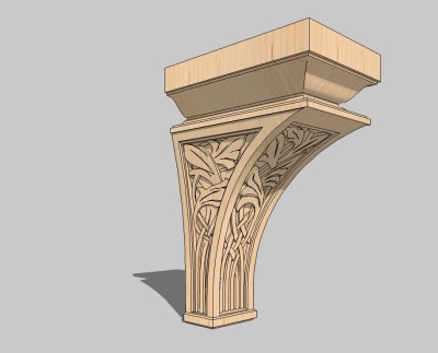 欧式雕花柱头草图大师模型，雕花sketchup模型