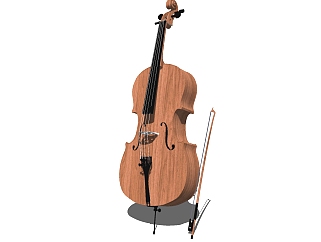 现代<em>小提琴</em>草图大师模型，<em>小提琴</em>sketchup模型