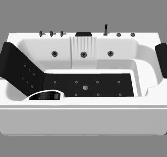 现代按摩浴缸草图大师模型，按摩浴缸sketchup模型