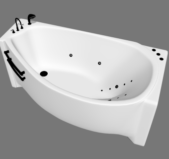 现代浴缸草图大师模型，浴缸sketchup模型