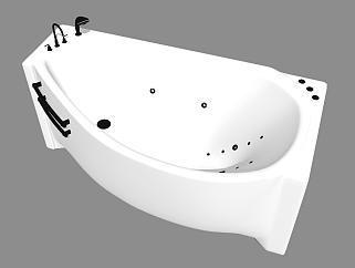 现代浴缸草图大师模型，浴缸sketchup模型