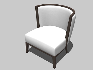 新中式休闲椅草图大师模型，休闲椅sketchup模型