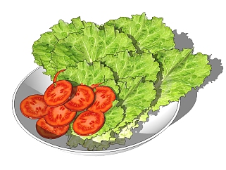 现代蔬菜<em>番茄</em>草图大师模型，食物sketchup模型