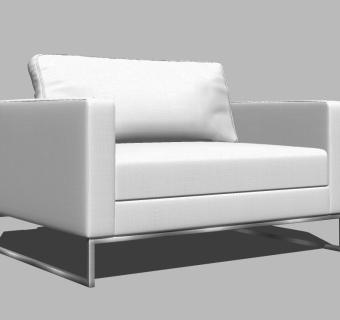 现代办公单人沙发草图大师模型，沙发sketchup模型