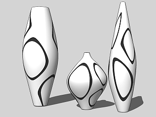 现代<em>花瓶花卉</em>草图大师模型，<em>花瓶花卉</em>sketchup模型
