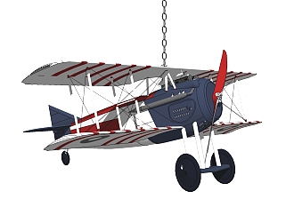现代儿童飞机玩具草图大师模型，玩具sketchup模型