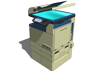 现代<em>打印机</em>草图大师模型，<em>打印机</em>sketchup模型