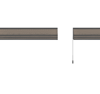 现代竹帘卷帘草图大师模型，窗帘sketchup模型