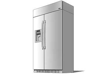 现代<em>电冰箱</em>草图大师模型，冰箱sketchup模型