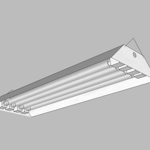 现代办公灯具草图大师模型，日光灯sketchup模型