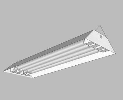 现代办公灯具草图大师模型，日光灯sketchup模型