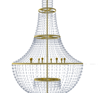 现代水晶吊灯草图大师模型，吊灯sketchup模型