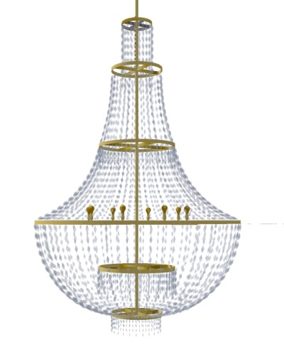 现代水晶吊灯草图大师模型，吊灯sketchup模型