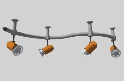 现代射灯草图大师模型，射灯sketchup模型