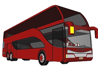 現代巴士客車草圖大師模型，巴士sketchup模型