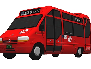 <em>现代巴士</em>客车草图大师模型，客车sketchup模型